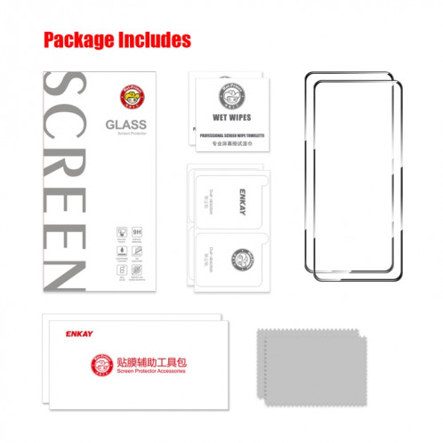 Pour Motorola Moto G Power 2024 2 pièces ENKAY Film de verre trempé à haute colle en aluminium-silicium SE21101770-07