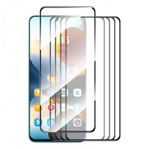 Pour Motorola Moto G Power 2024 5 pièces ENKAY Film de verre trempé à haute colle en aluminium-silicium SE22101265-08