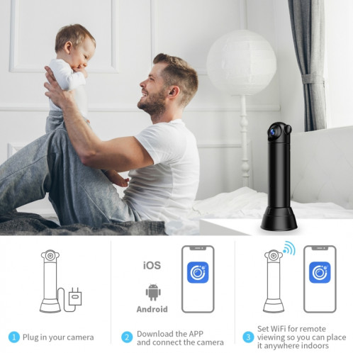 V10 HD Infrared Home Night Vision Mini Camera Remote Control Family Security Camera SH2773664-08