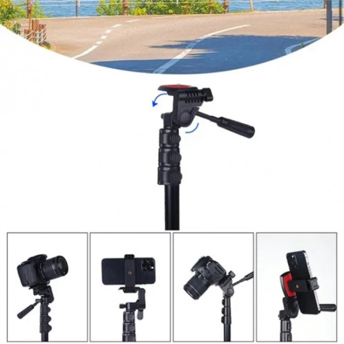 JMARY KP-2206 Trépied de Caméra Portable Réglable Multifonctionnel 1.7m Support de Plancher SJ3080427-06