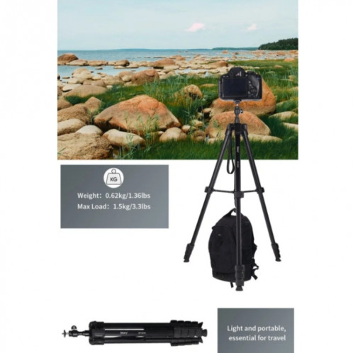 JMARY KP2208 Photographie Streaming en direct 1,7 m Fill Light Camera Trépied en métal SJ3081553-07
