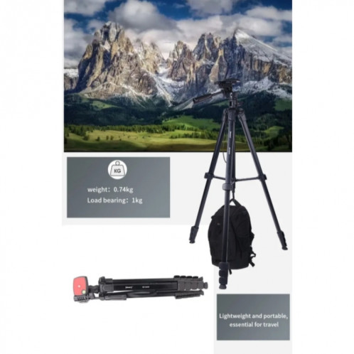 JMARY KP2209 Support de trépied pliant pour caméra de téléphone portable à tige d'extension horizontale SJ3082961-07