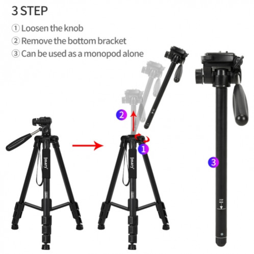 JMARY KP2254 Trois couleurs sont disponibles Support de trépied de photographie extérieure SLR pour téléphone portable (Bleu) SJ301C1031-07