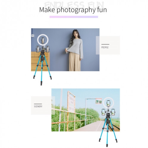JMARY KP2254 Trois couleurs sont disponibles Support de trépied de photographie extérieure SLR pour téléphone portable (Bleu) SJ301C1031-07