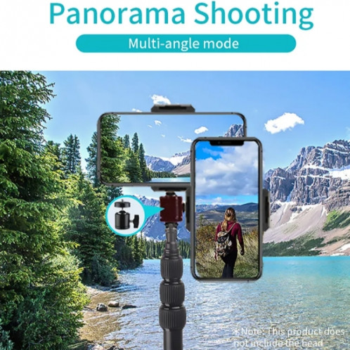 JMARY MT45 Clip de téléphone portable Support de montage de caméra Télescopique Selfie Stick Support de trépied extérieur SH3094709-07