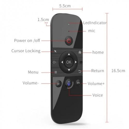 M8 pour la maison TV Box Smart TV 2.4G sans fil Smart Air Fly souris remplacement de la télécommande SH31271161-07