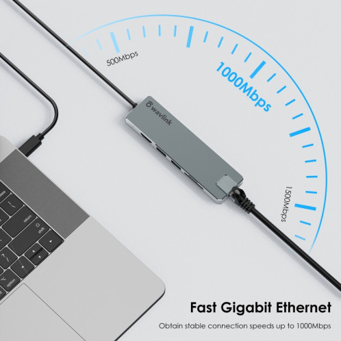 Wavlink UHP3409 pour MacBook Pro/Air USB-C ordinateurs portables Windows 100W PD Mini Station d'accueil SW32081320-08