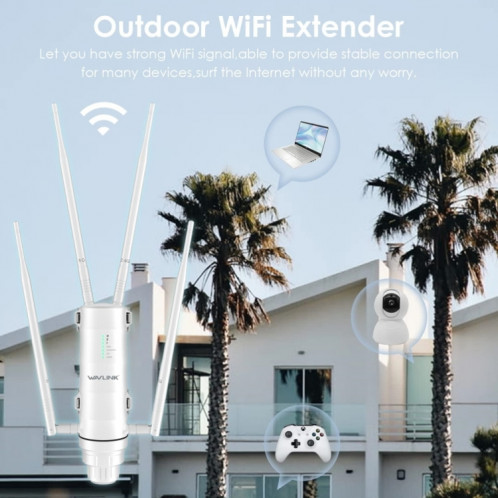 WAVLINK WN572HP3 AC1200 routeur sans fil double bande résistant aux intempéries extension WiFi extérieure, prise: prise américaine SW12011744-08