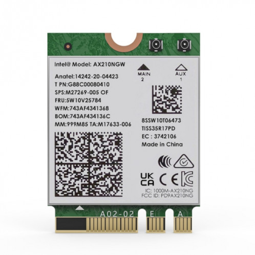 WAVLINK WN675X3M Module de carte réseau Wi-Fi 6E tri-bande BT 5.2 adaptateur réseau 5400Mbps SW34311953-07