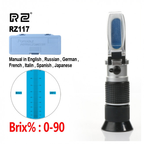 RZ117 Optique Brix Mètre Handheld Haute Concentration Brix Compteur Compteur de miel 0-90 Gamme SH2344742-06