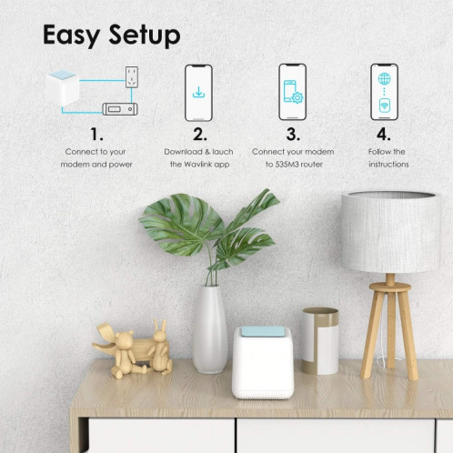 WAVLINK WN535M3 pour le bureau à domicile 23 pièces routeur sans fil maille AC1200 amplificateur de Signal WiFi double bande, prise: prise AU SW58041010-08