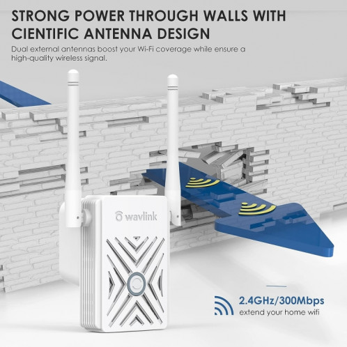 WAVLINK WN578W2 pour le bureau à domicile N300 WiFi répéteur AP sans fil Booster de Signal, prise: prise américaine SW6601666-07