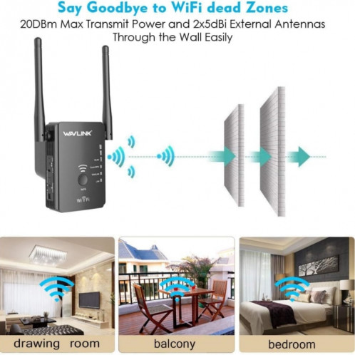 Wavlink WN578R2 avec 2 antennes externes N300 AP/extension de portée/routeur sans fil, prise: prise ue SW67021488-08