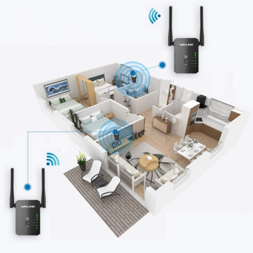 Wavlink WN578R2 avec 2 antennes externes N300 AP/extension de portée/routeur sans fil, prise: prise ue SW67021488-08