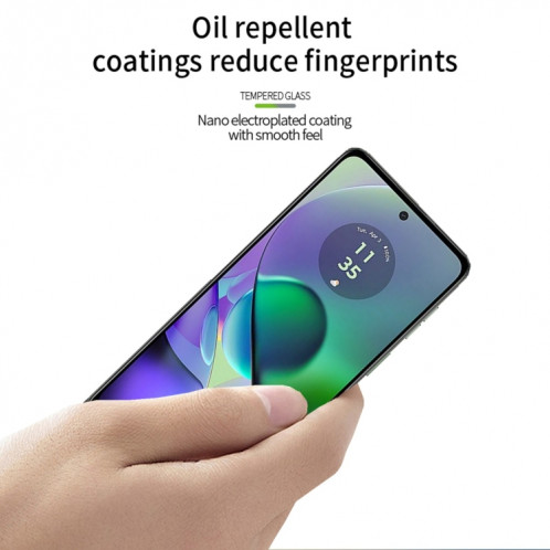 Pour Motorola Moto G54 PINWUYO 9H 2.5D Film de verre trempé plein écran (noir) SP003A1234-08