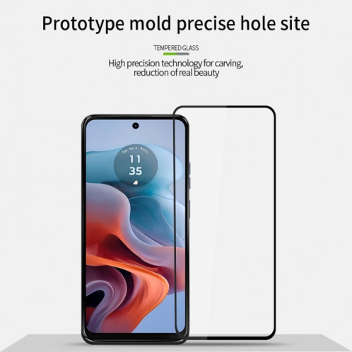 Pour Motorola Moto G34 PINWUYO 9H 2.5D Film de verre trempé plein écran (noir) SP004A588-08