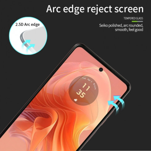 Pour Motorola Moto G04 PINWUYO 9H 2.5D Film de verre trempé plein écran (noir) SP005A833-08