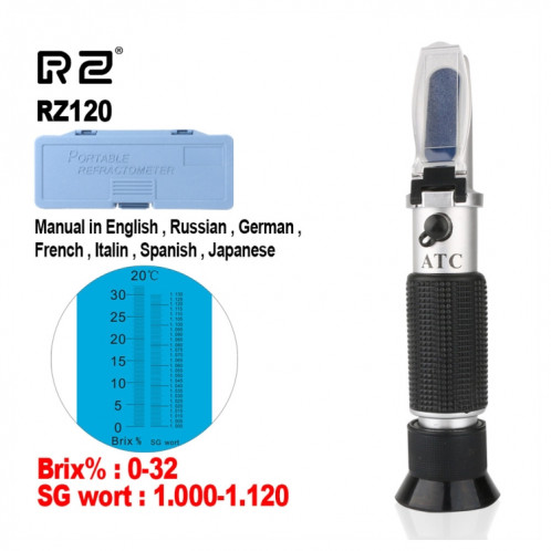 RZ120 réfractomètre bière Brix moût sucre alcool gravité spécifique mesure de la salinité outil portatif compteur de gravité spécifique SH23491442-06