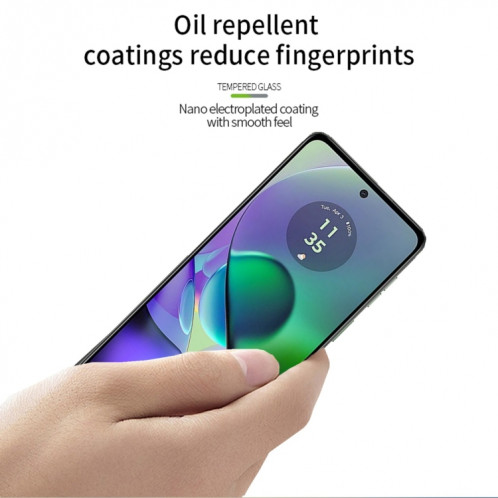 Pour Motorola Moto G54 MOFI 9H 2.5D Film de verre trempé plein écran (noir) SM703A1130-08