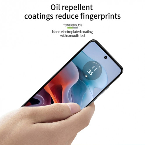 Pour Motorola Moto G34 MOFI 9H 2.5D Film de verre trempé plein écran (noir) SM704A408-08