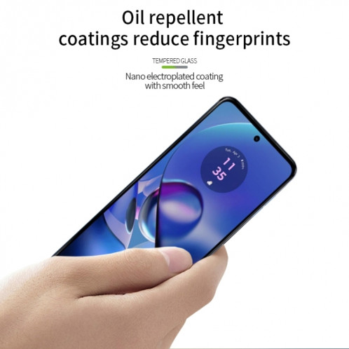 Pour Motorola Moto G64 MOFI 9H 2.5D Film de verre trempé plein écran (noir) SM707A741-08