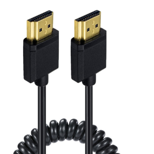 JUNSUNMAY Câble à ressort à tête coudée HDMI 4K 60 Hz mâle vers mâle HDMI 2,0 V, longueur : 1,2 m (droit) SJ201E814-07