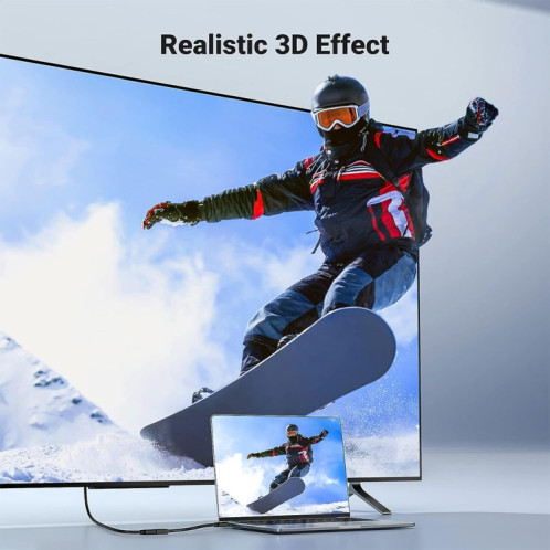JUNSUNMAY Câble à ressort à tête coudée HDMI 4K 60 Hz mâle vers mâle HDMI 2,0 V, longueur : 1,2 m (droite) SJ201D352-07