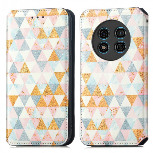 Pour Ulefone Note 15 CaseNeo Étui de téléphone en cuir magnétique coloré (losange) SH601E486-07