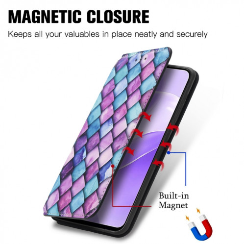 Pour Ulefone Note 15 CaseNeo Étui de téléphone en cuir magnétique coloré (losange) SH601E486-07