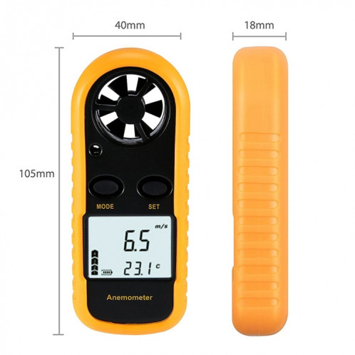 Compteur de vitesse du vent à anémomètre numérique portable GM816 SH2398888-06