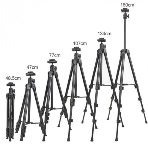 Support de trépied télescopique pour appareil photo reflex numérique YUNTENG VCT-580 avec vis 1/4 SH4047691-08