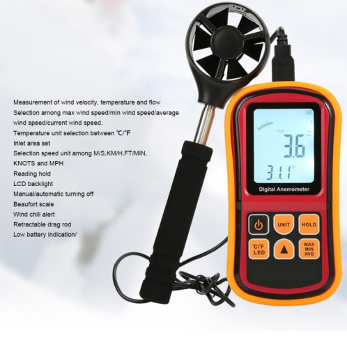 Anémomètre numérique GM8909 SH2404307-07