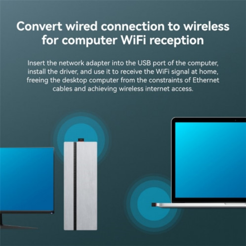 LB-LINK WN650H Récepteur WiFi USB portable Carte réseau sans fil double bande 650M SL4154600-07