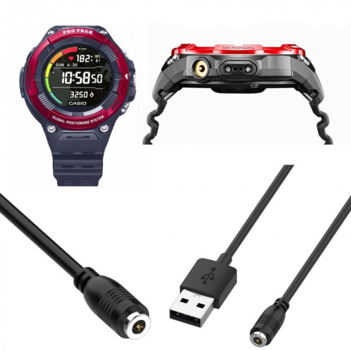Pour câble de chargement de montre intelligente Casio WSD-F30, longueur: 1 m (noir) SH503A1362-05