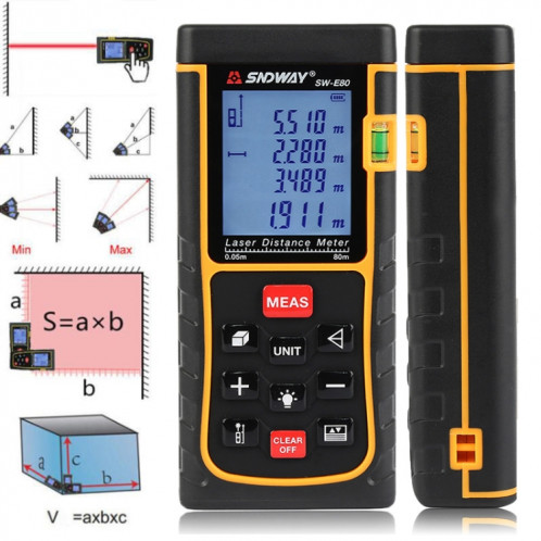 Télémètre laser portable SNDWAY SW-E80 SS2417820-08