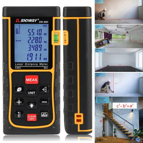 Télémètre laser portable SNDWAY SW-E80 SS2417820-08