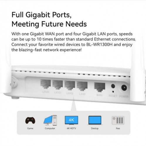 LB-LINK WR1300H Port Gigabit complet 1200M routeur sans fil répéteur WiFi double bande 5G haute vitesse SL41871522-07