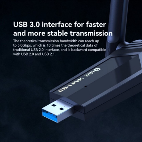 LB-LINK WDN1800H Esports Gaming USB 3.0 WiFi6 AX1800M carte réseau sans fil Gigabit SL4211964-07