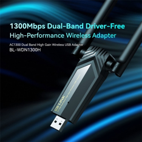 LB-LINK WDN1300H double bande 1300M USB carte réseau sans fil double antenne récepteur WiFi SL42121005-07