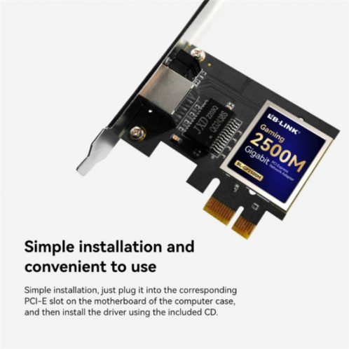 LB-LINK BL-GP2500M ordinateur de bureau à Port unique 2.5Gbps PCIE Gigabit 2500M carte réseau filaire SL4224384-07