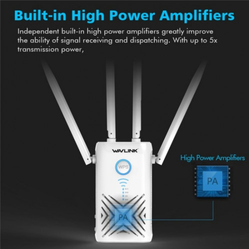WAVLINK WN579X3 avec antennes 5dBi routeur sans fil AC1200 répéteur WiFi double bande 2.4G/5G, prise: prise AU SW780481-08