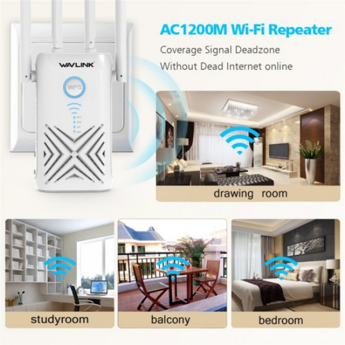 WAVLINK WN579X3 avec antennes 5dBi routeur sans fil AC1200 répéteur WiFi double bande 2.4G/5G, prise: prise AU SW780481-08