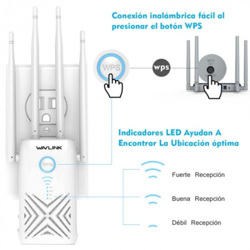WAVLINK WN579X3 avec antennes 5dBi routeur sans fil AC1200 répéteur WiFi double bande 2.4G/5G, prise: prise AU SW780481-08