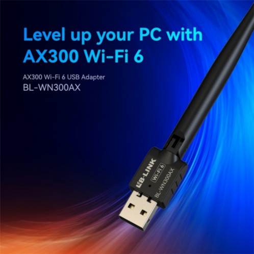 LB-LINK BL-WN300AX Antenne externe à gain élevé WiFi 6 USB Adaptateur réseau sans fil SL42831155-08