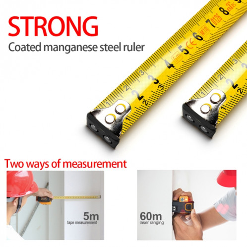 SNDWAY SW-TM60 60M Distance Distance Distance Laser Distance Multi-fonction Tool à main auto-verrouillage automatique SS24311527-05
