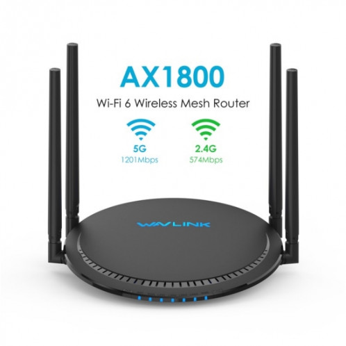 WAVLINK WN531AX2 AX1800 routeur Internet sans fil Gigabit double bande répéteur WiFi 6, prise: prise britannique SW5302241-08