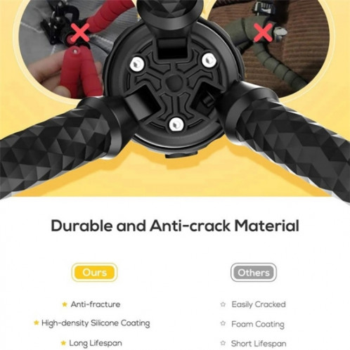 JMARY MT25 Portable noir avec support pour téléphone rotule Selfie bâton Flexible trépied poulpe SJ44881132-07