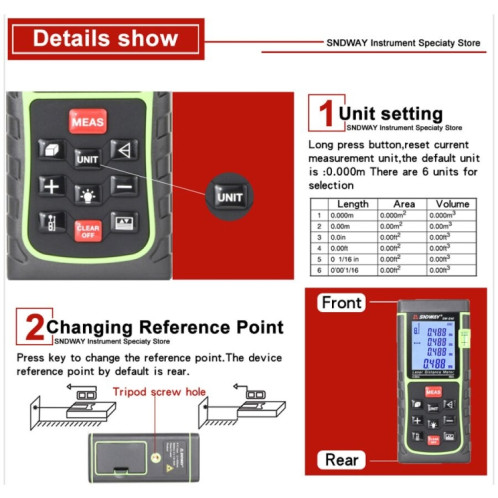 Télémètre laser SNDWAY Télémètre portable SW-T60 SS2449235-05