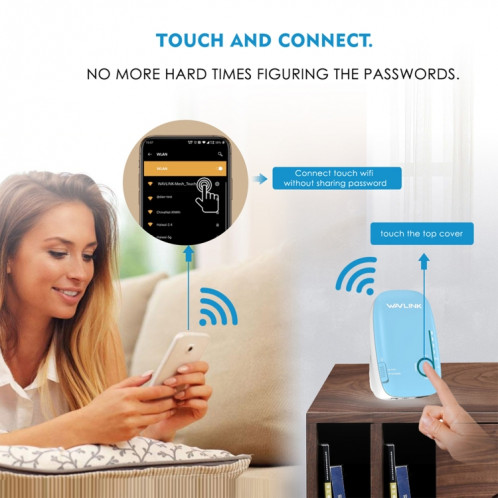 WAVLINK WN576K1 AC1200 routeur WiFi domestique extension de réseau répéteur sans fil double bande, prise: prise britannique SW50021048-08