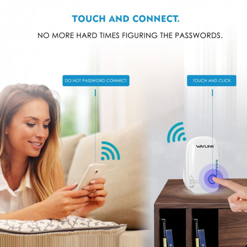 WAVLINK WN576K1 AC1200 routeur WiFi domestique extension de réseau répéteur sans fil double bande, prise: prise ue SW5103654-08